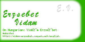 erzsebet vidam business card